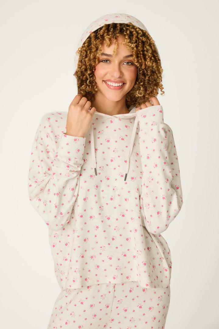 P.J. Salvage Romantic Rose Ditsy Floral Print Hoodie