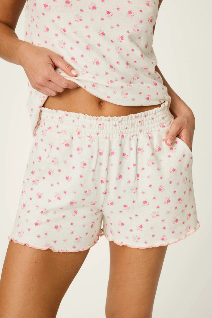 P.J. Salvage Romantic Rose Ditsy Floral Print Pajama Shorts