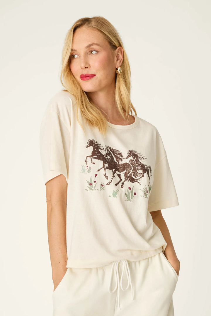 P.J. Salvage Western Ways Wild Horses Graphic Shuggie T-Shirt