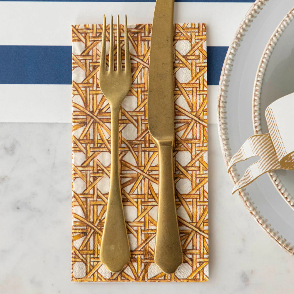 Hester & Cook Rattan Weave Guest Paper Napkins