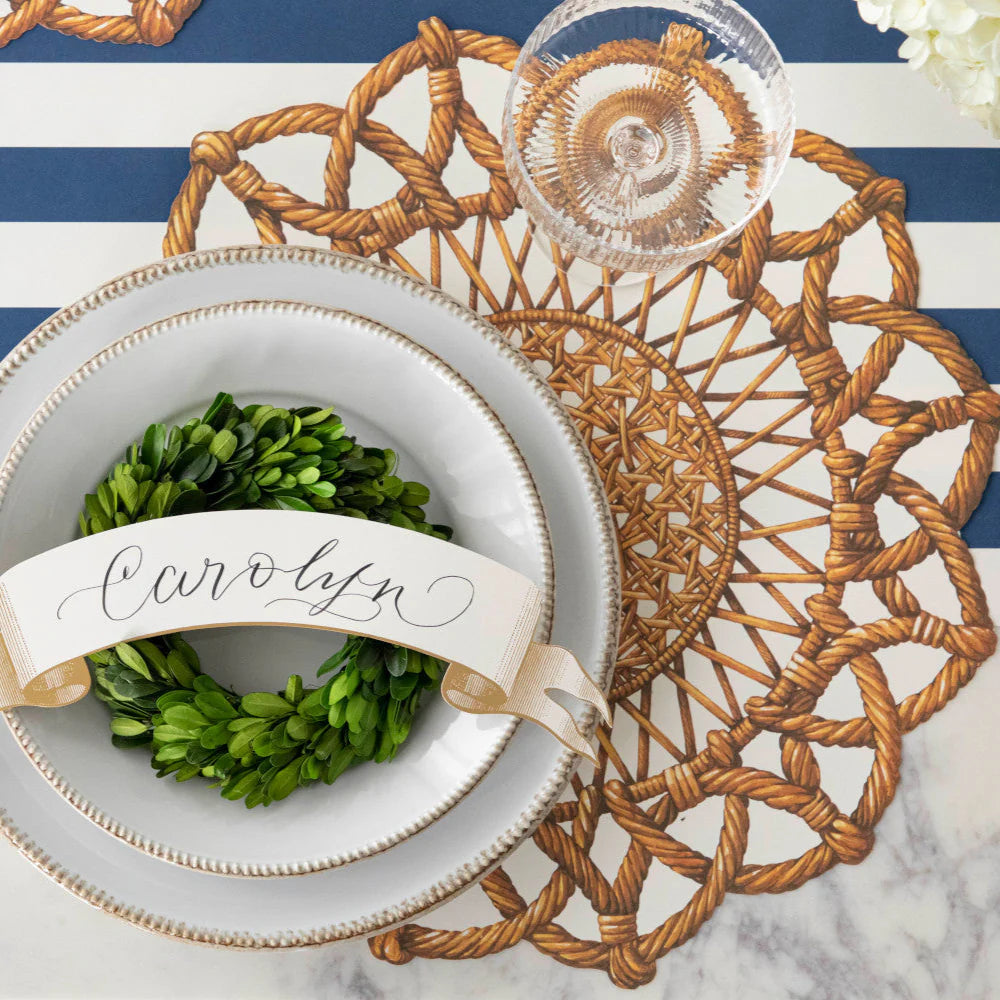 Hester & Cook Die-Cut Rattan Weave Placemats