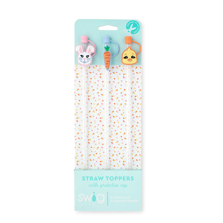 Swig Life Easter Bunny Straw Topper Set