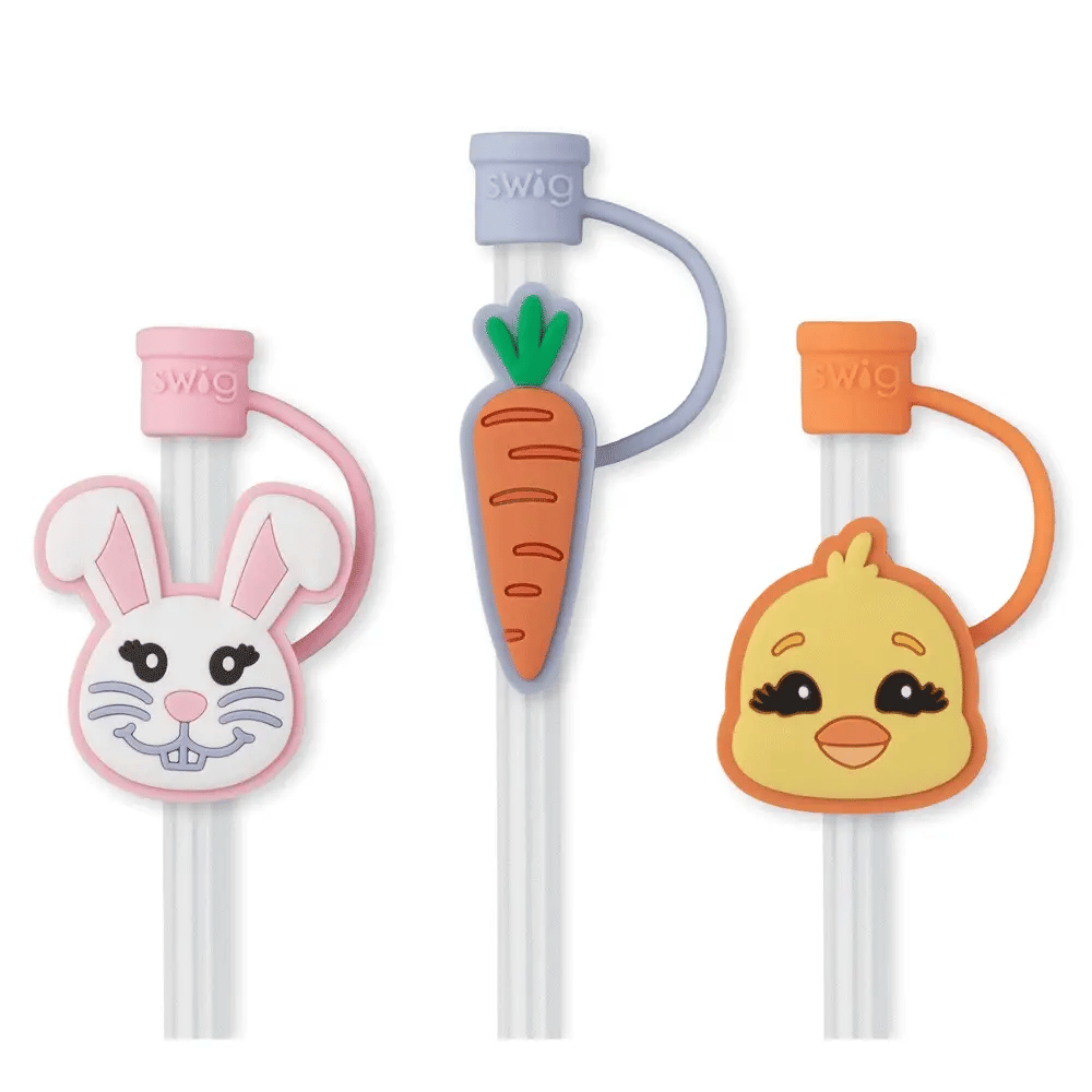 Swig Life Easter Bunny Straw Topper Set