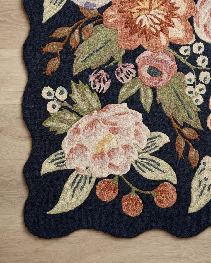 Rifle Paper Co x Loloi Vintage Blossom Navy Rug