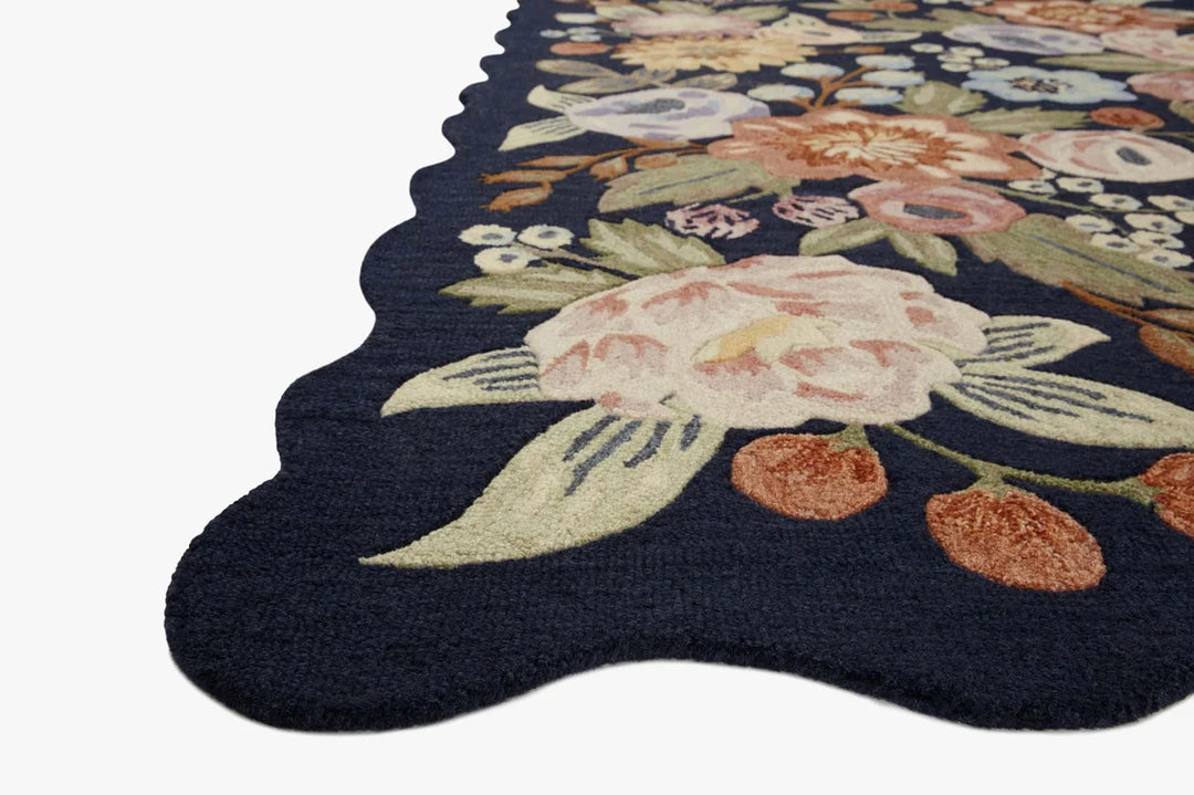Rifle Paper Co x Loloi Vintage Blossom Navy Rug