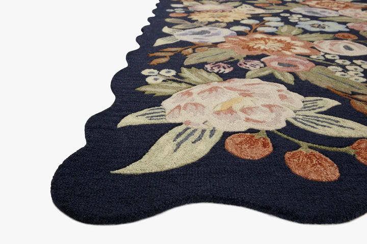 Rifle Paper Co x Loloi Vintage Blossom Navy Rug