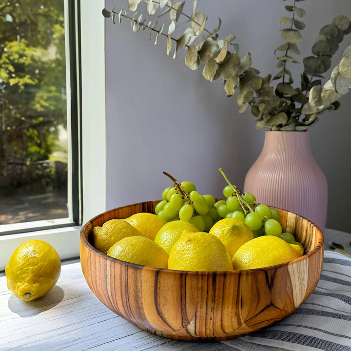 Teakhaus Moon Salad Bowl