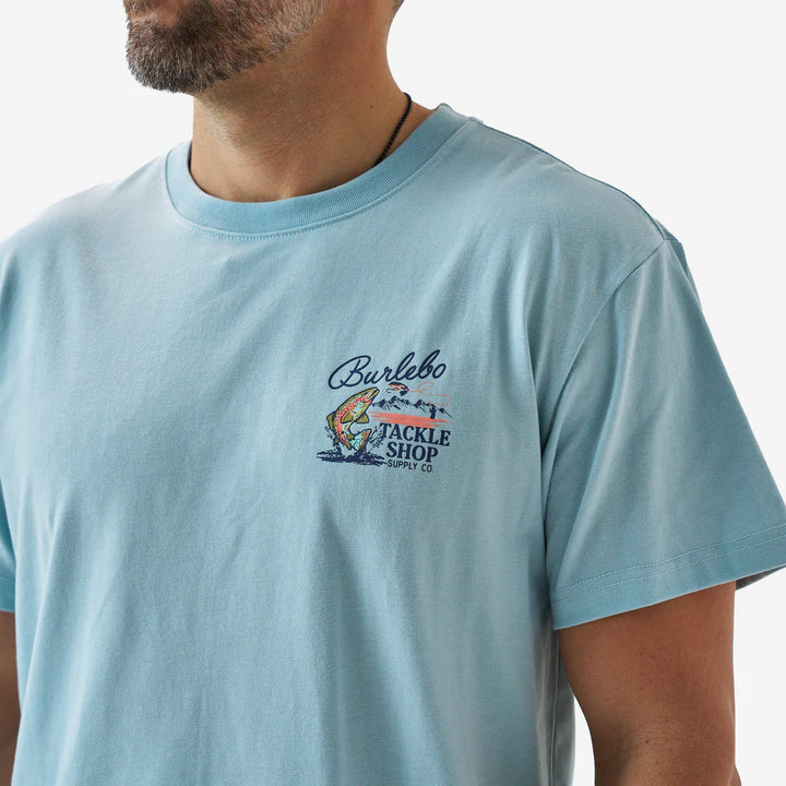 Burlebo Men's Sky Blue Tackle Shop Tee Shirt