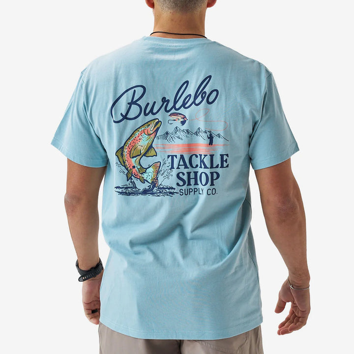 Burlebo Men's Sky Blue Tackle Shop Tee Shirt