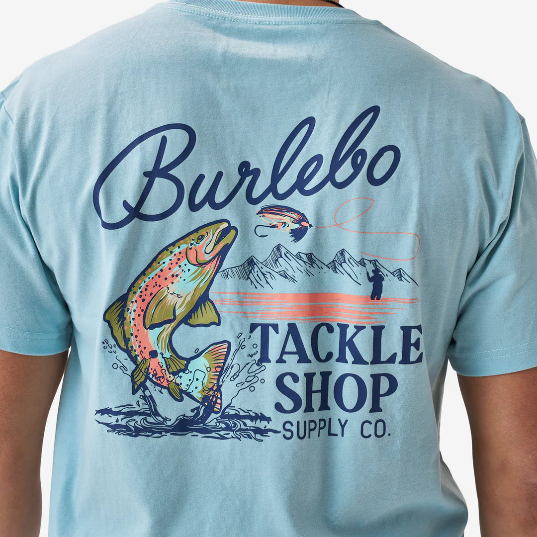 Burlebo Men's Sky Blue Tackle Shop Tee Shirt