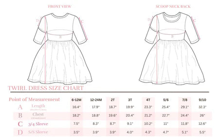 Mila & Rose Girl's An Apple A Day Twirl Dress