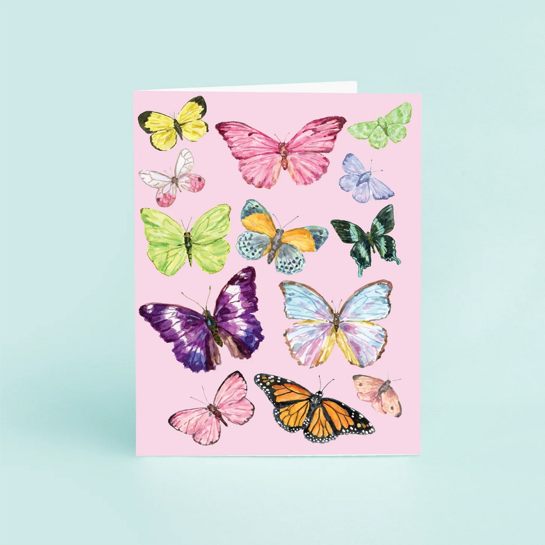 Taylor Paladino Pink Butterflies Stationary Set