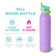 Swig Life - Flip + Sip Water Bottle - Ultra Violet
