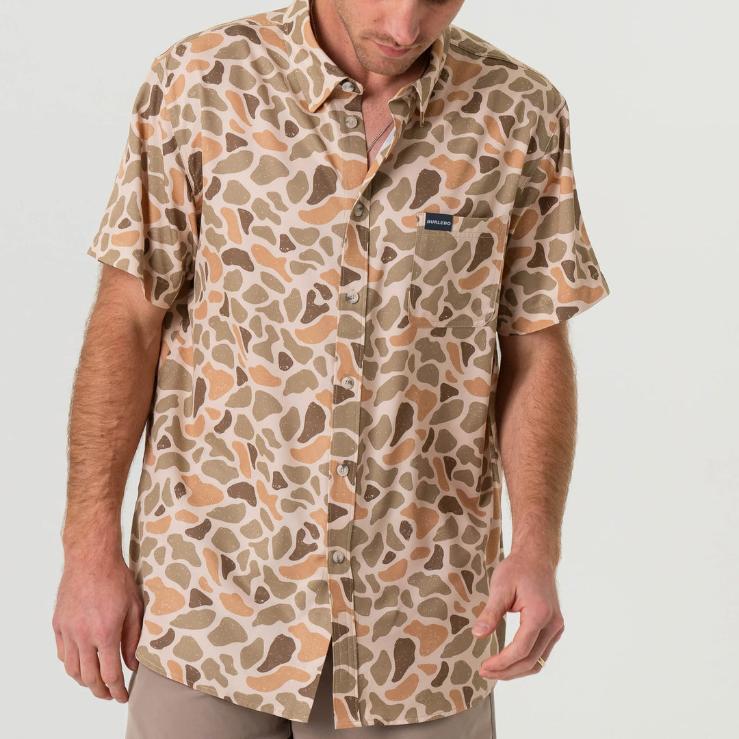 Burlebo Men's Venado Camo Performance Western Button Up