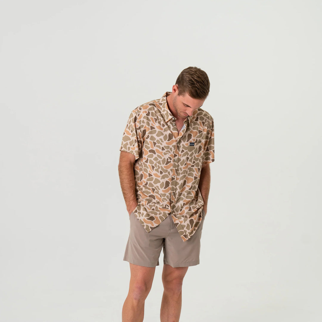 Burlebo Men's Venado Camo Performance Western Button Up