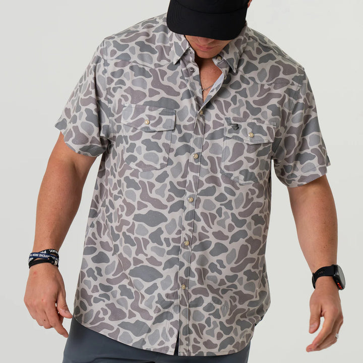 Burlebo Classic Deer Camo Performance Western Shirt