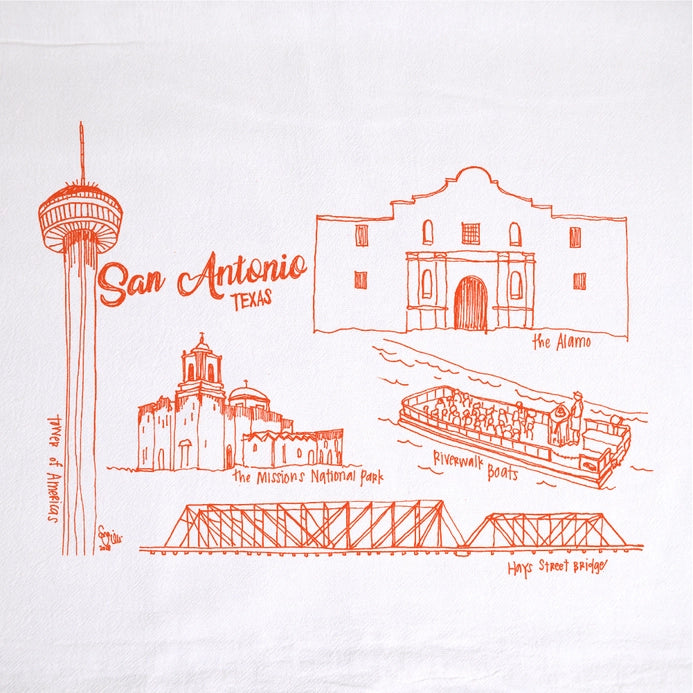 San Antonio Texas Tea Towel