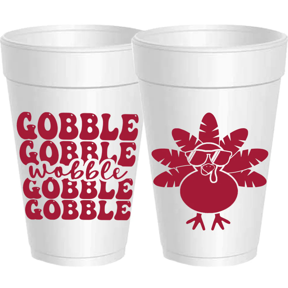 Gobble Wobble Styrofoam Cups