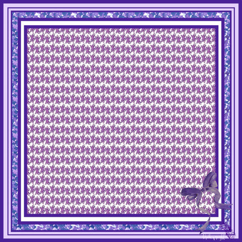 Brooke Wright Designs - Purple Scarf with Horned Frog Print