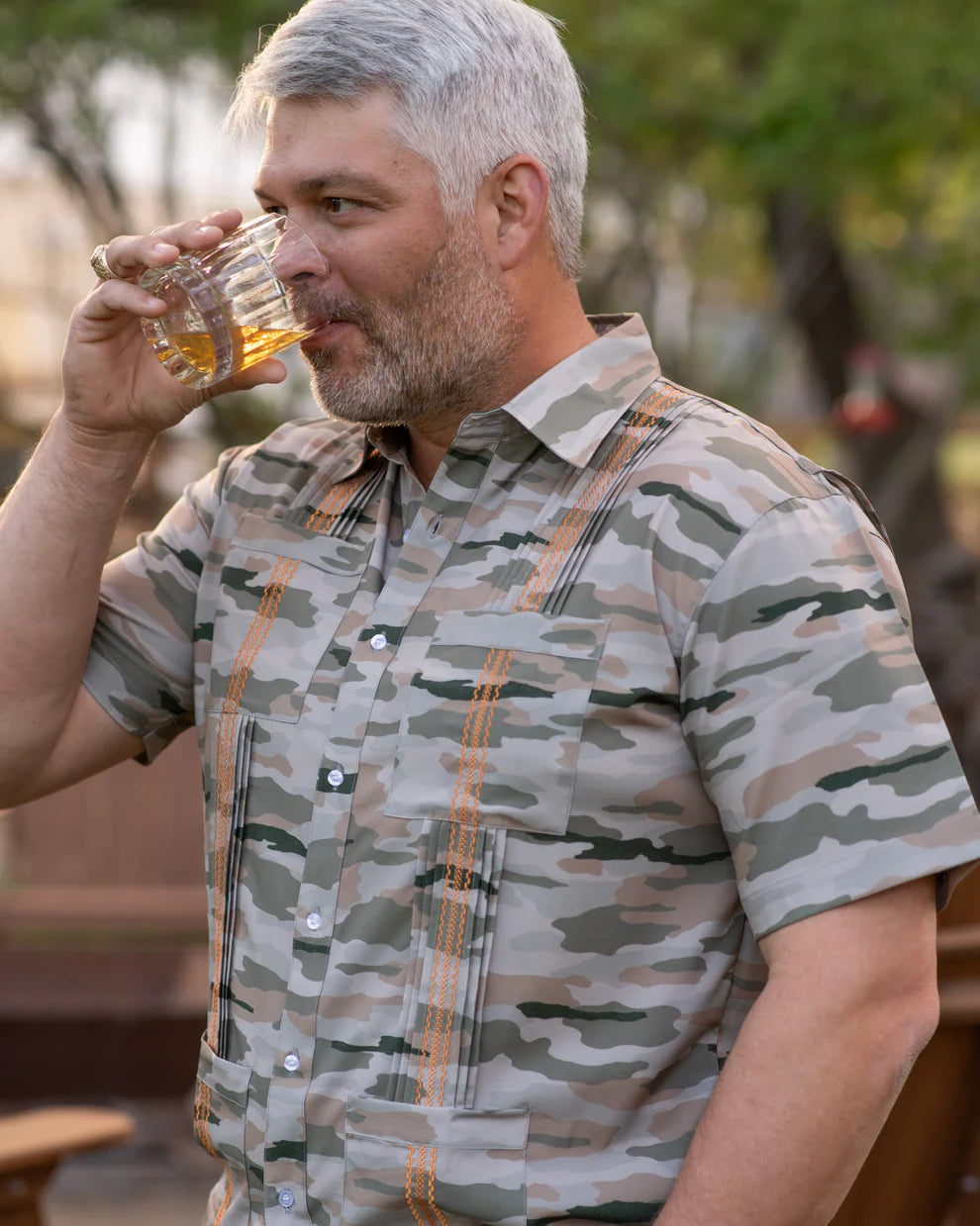 Blue Quail Men's Guayabera Classic Camo