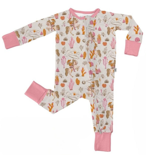 Goosies Kid's Zip Pajama Saddle Up Cowgirl
