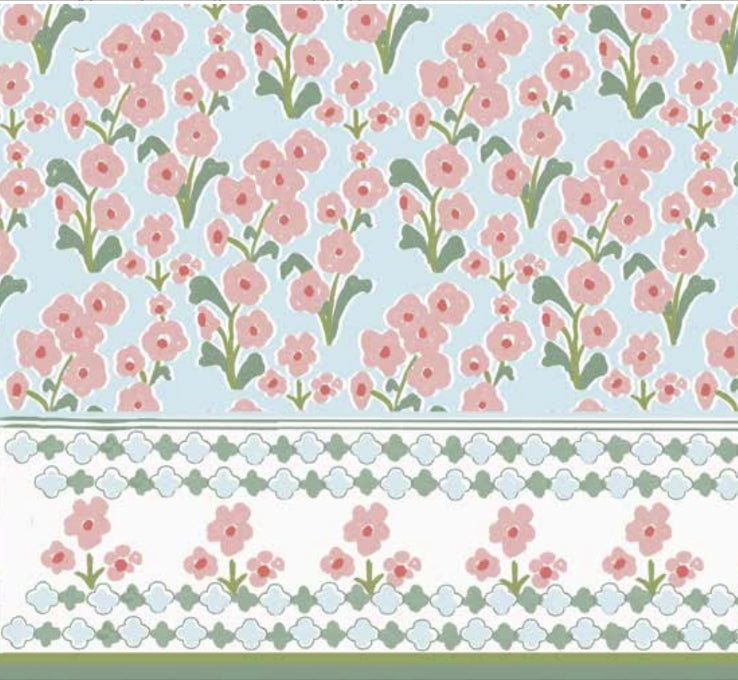 Pomegranate Pink Posey Tea Towels