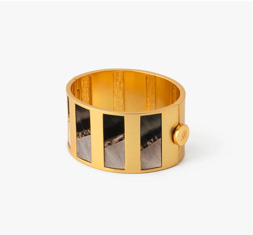 Brackish Nia Striped Hinge Cuff