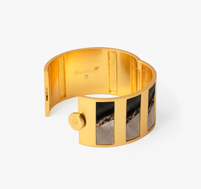 Brackish Nia Striped Hinge Cuff