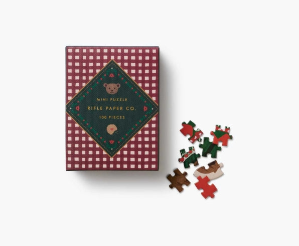 Rifle Paper Co. Beary Christmas Mini Jigsaw Puzzle