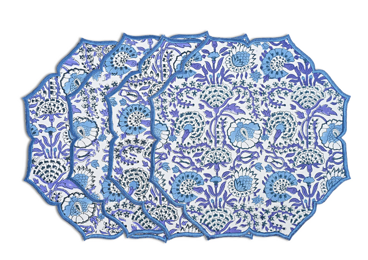 Cotton Print Club Embroidered Scalloped Placemat