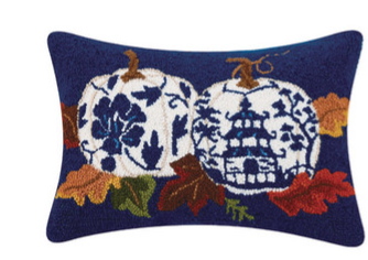 Peking Handicrafts Chinoiserie Pumpkin Hook Pillow