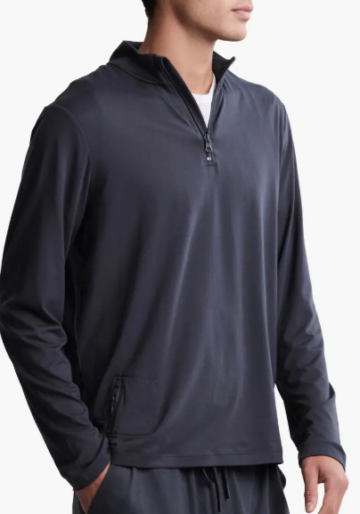 Barefoot Dreams Malibu® Butterchic Half Zip Sweatshirt Indigo