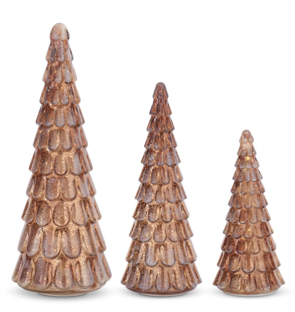 Copper Led Mercury Glass Tree