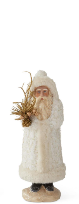 White Fleece Coat Santa