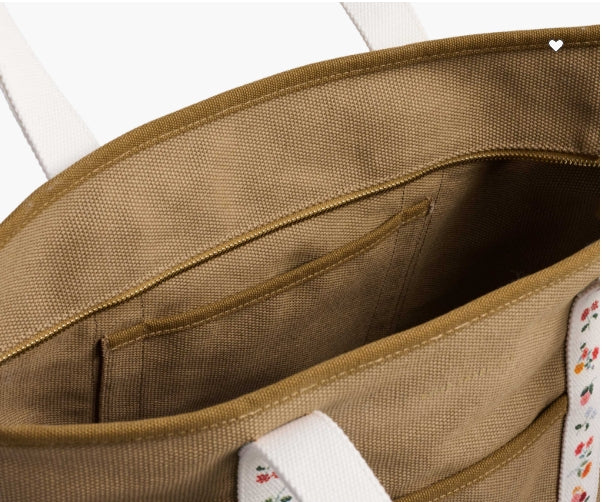 Rifle Paper Co. Ditsy Dahlia Canvas Carry All