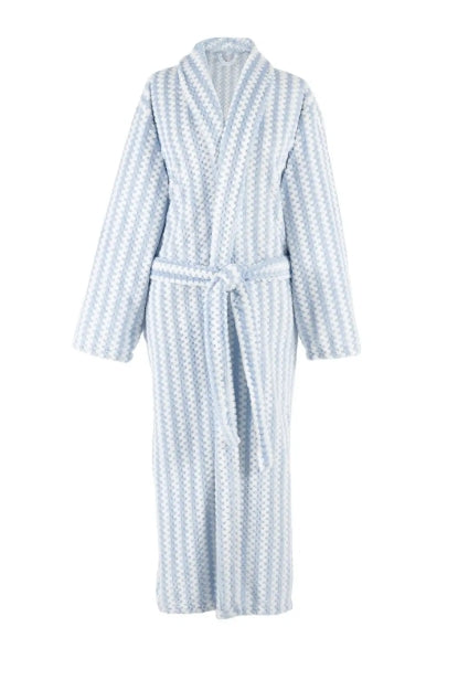 Annie Selke Bubble Stripe Fleece Robe