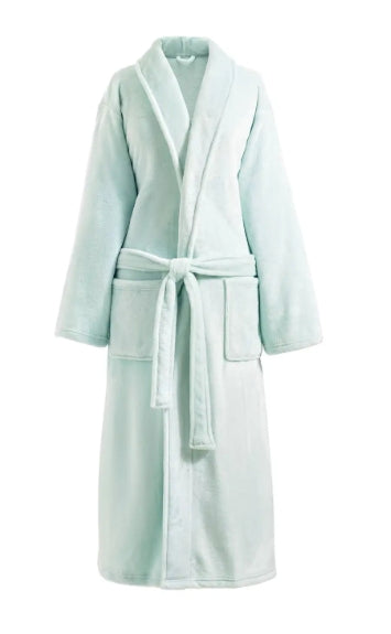 Annie Selke Chalk Blue Sheepy Fleece 2.0 Robe
