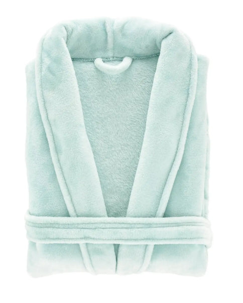 Annie Selke Chalk Blue Sheepy Fleece 2.0 Robe