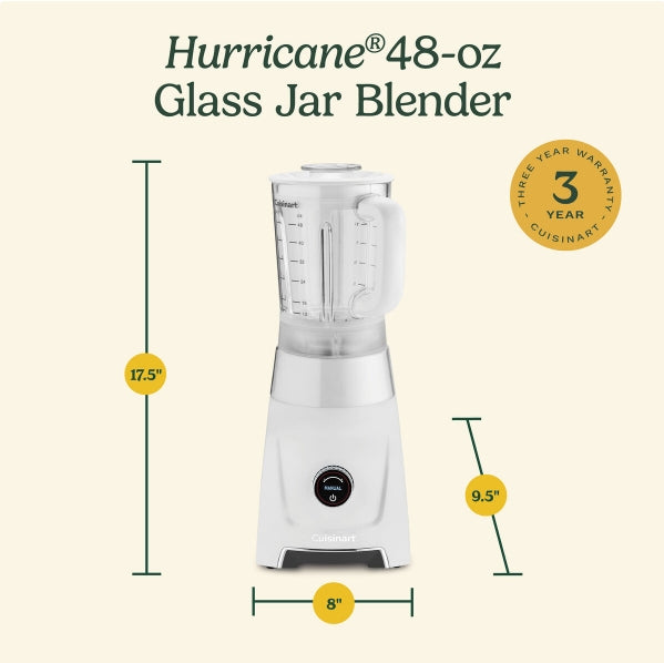 Cuisinart Hurricane® 48 oz Glass Jar Blender