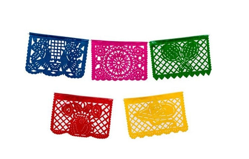 Large Multicolor Plastic Picado Banner