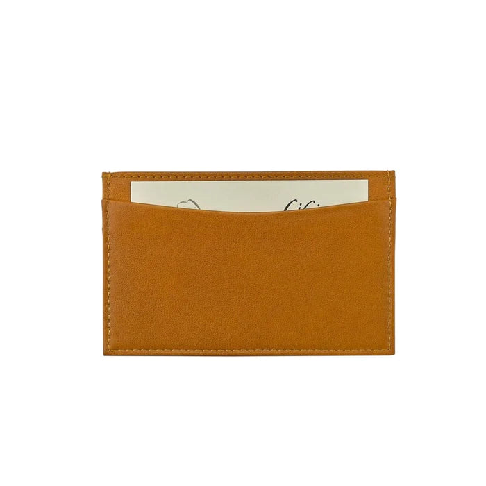 Slim Design Card Case British Tan Traditional Leather