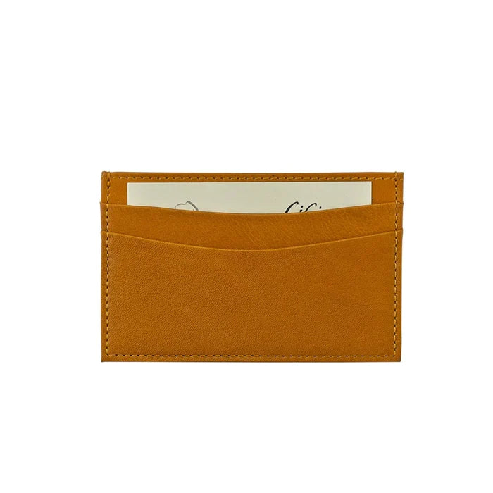 Slim Design Card Case British Tan Traditional Leather