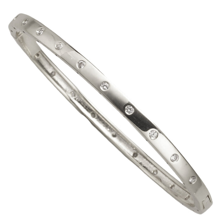 Small Bangle with Tiny Cubic Zirconia