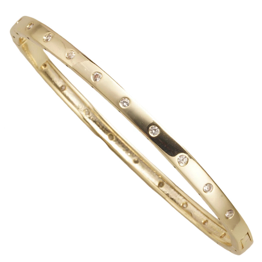 Small Bangle with Tiny Cubic Zirconia