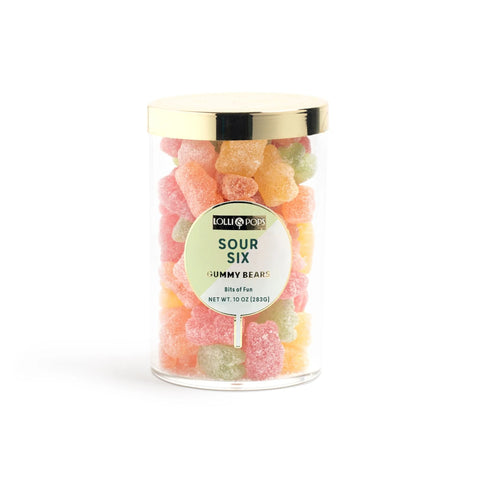 Sour Six Medium Gummy Bears Tube