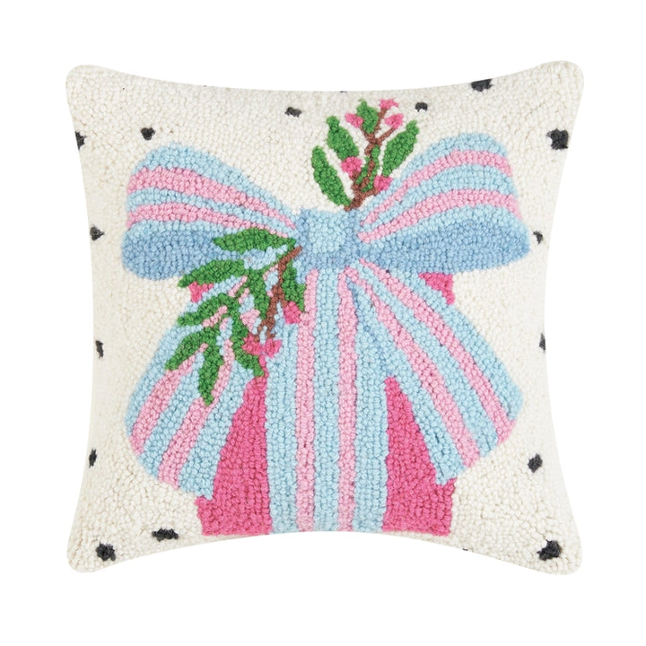 Peking Handicrafts Spotted Holiday Present Hook Pillow