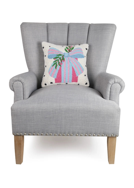 Peking Handicrafts Spotted Holiday Present Hook Pillow
