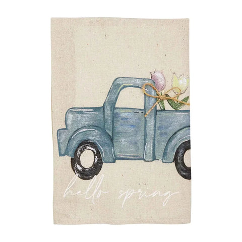 Spring Truck Painted Hand Towel