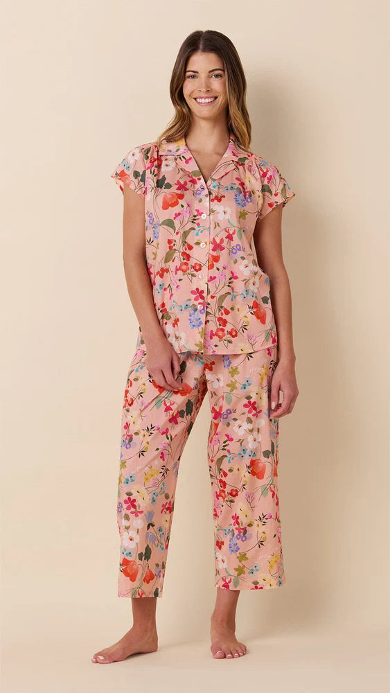 The Cat's Pajamas Strawberry Fields Voile Capri Set