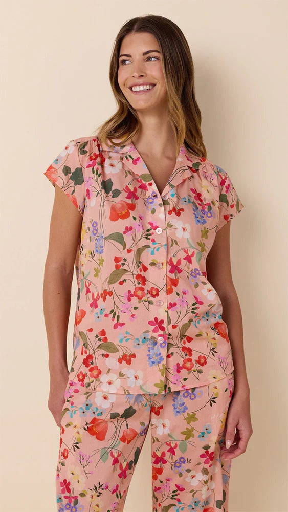 The Cat's Pajamas Strawberry Fields Voile Capri Set